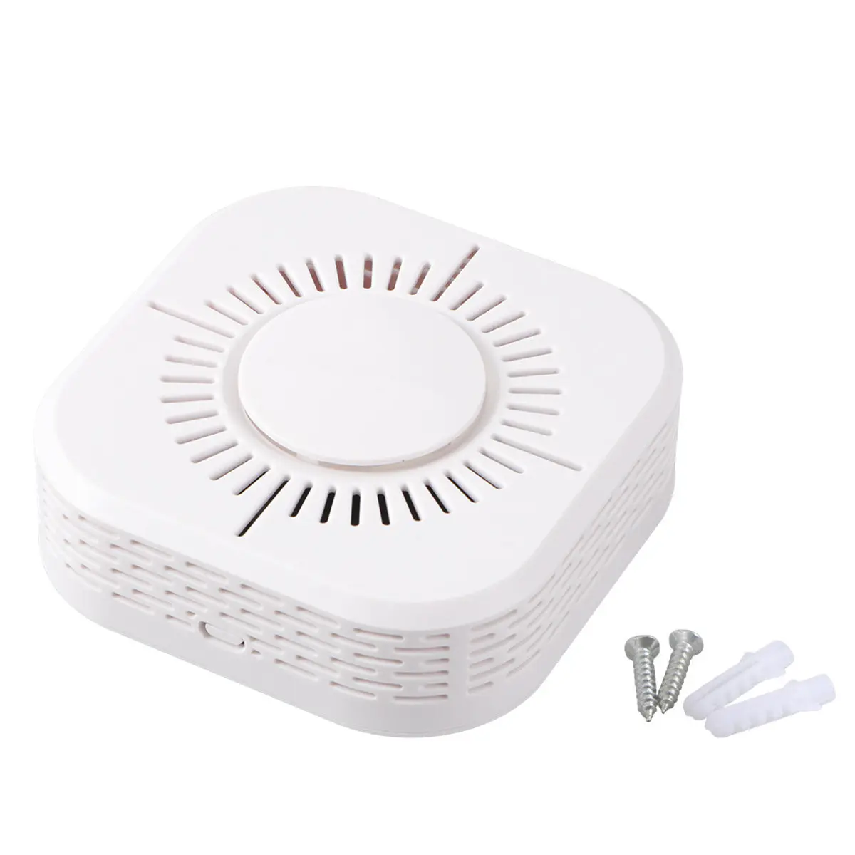

White Powered Photoelectric Sensor For Home Hotel Office Fire Safety Beeping Warning Smoke Sensor