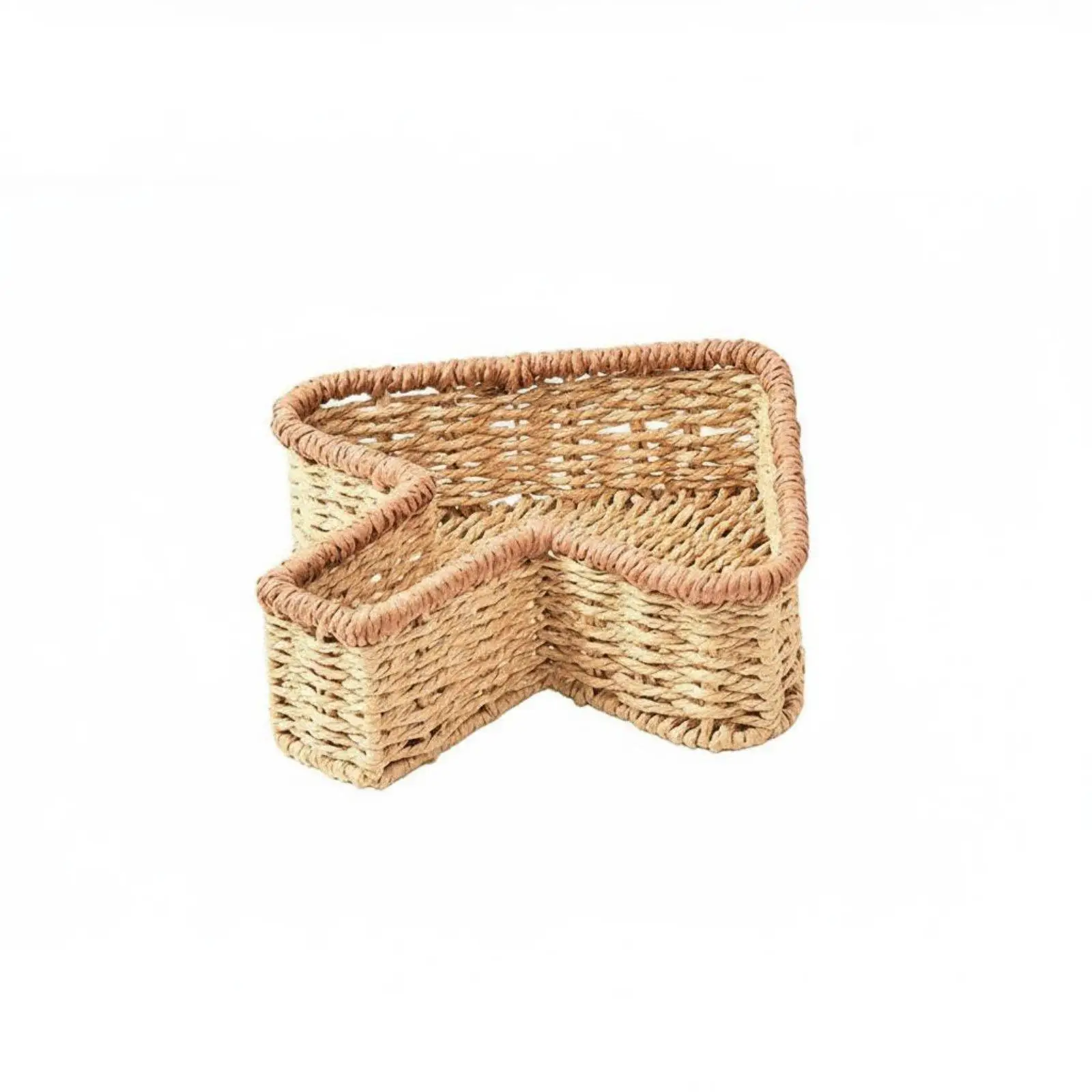 Paper Rope Storage Tray Multi-Functional Star Shaped Woven Basket Space-Saving
