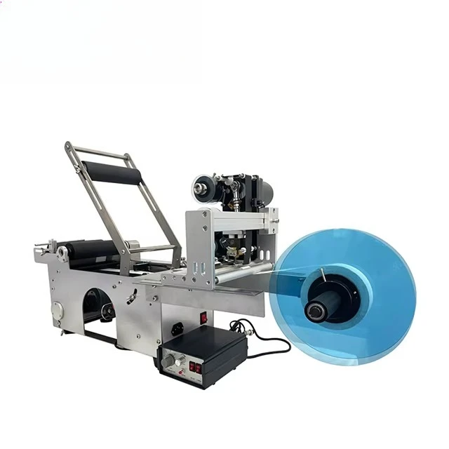 Semi-Auto Label Applicator for Makeup Remover Water Bottles Food Cans with Reliable Performance