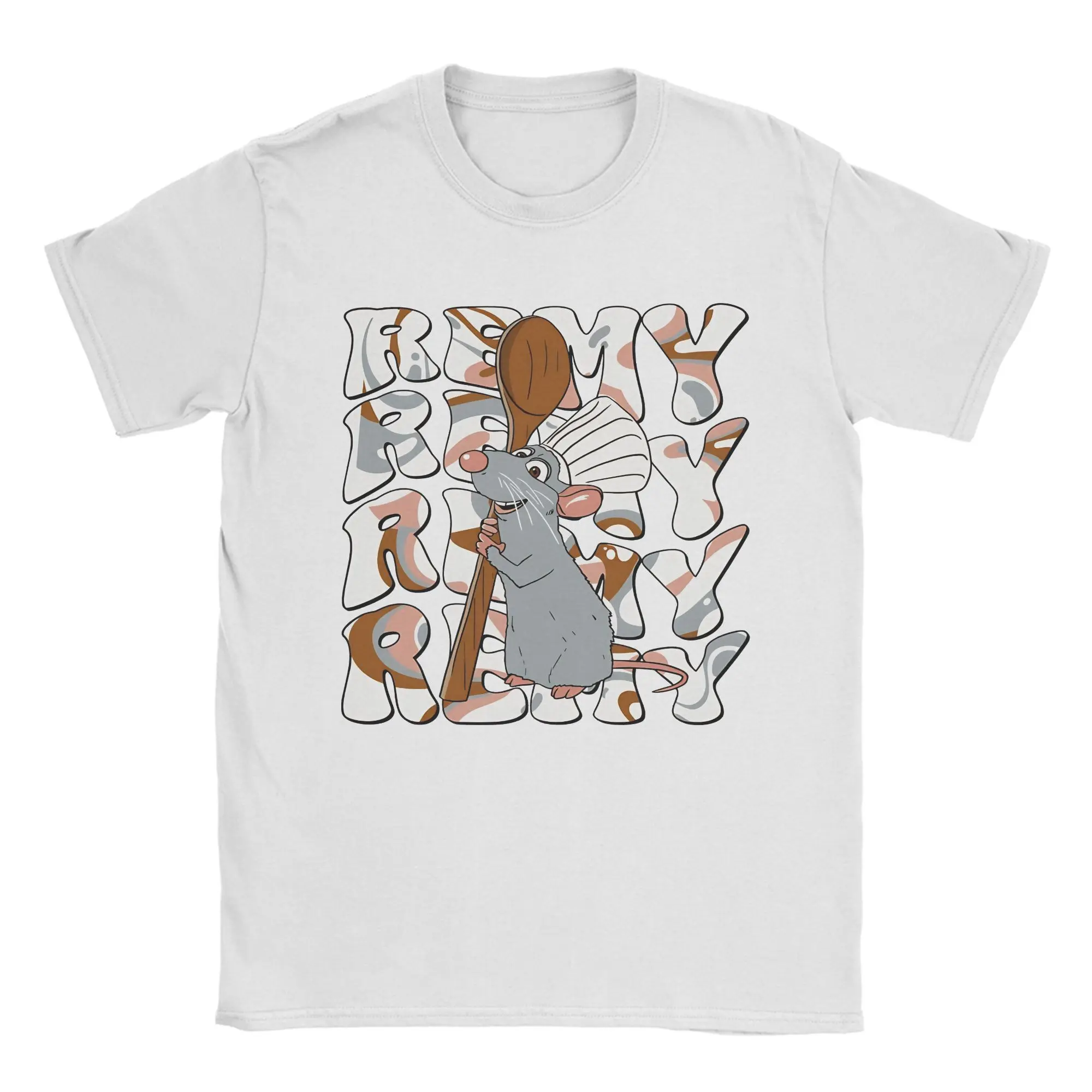 Chef Remy T-Shirts für Männer und Frauen, Baumwolle, Vintage-T-Shirt, Rundhalsausschnitt, Ratatouilles-T-Shirt, kurzärmelige Kleidung, 4XL, 5XL – Detail 4