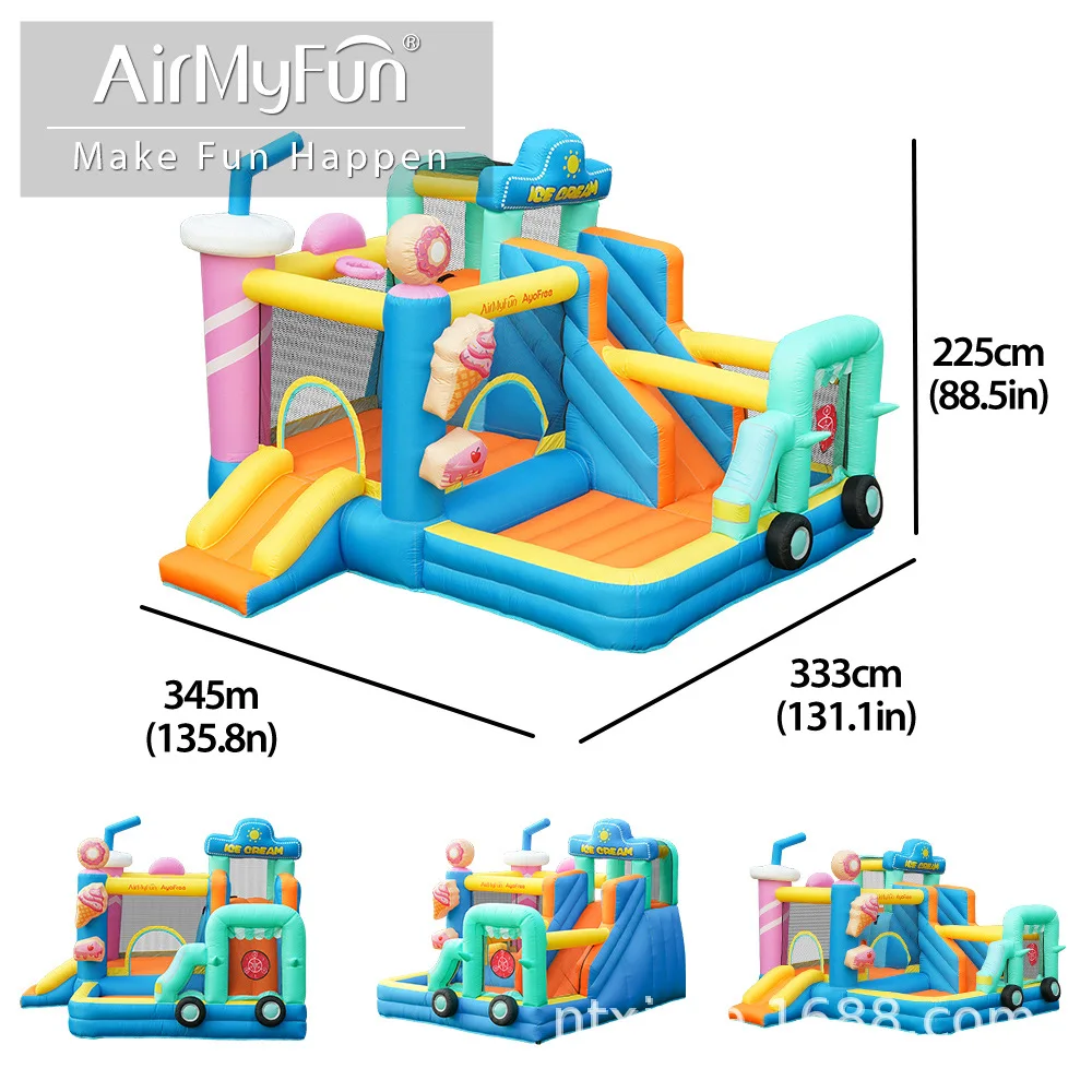 AMF Inflatable Castle Children's Inflatable Jumping Castle Indoor and Outdoor Bounce House Slide Oxford Cloth Inflatable Castle