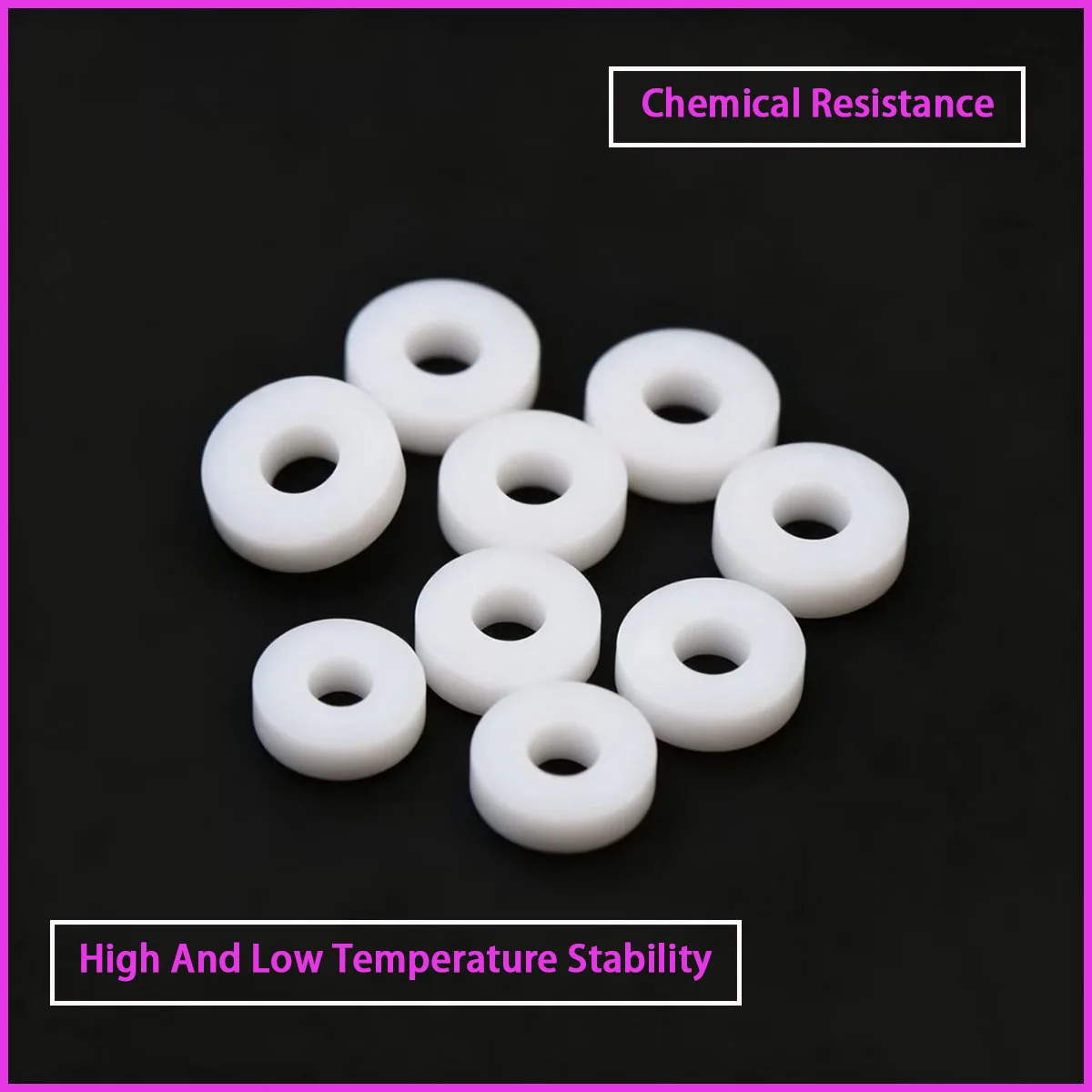 Specification: M8-M12 white O-type PTFE gasket used for chemical equipment, valves, instrument pipelines, etc