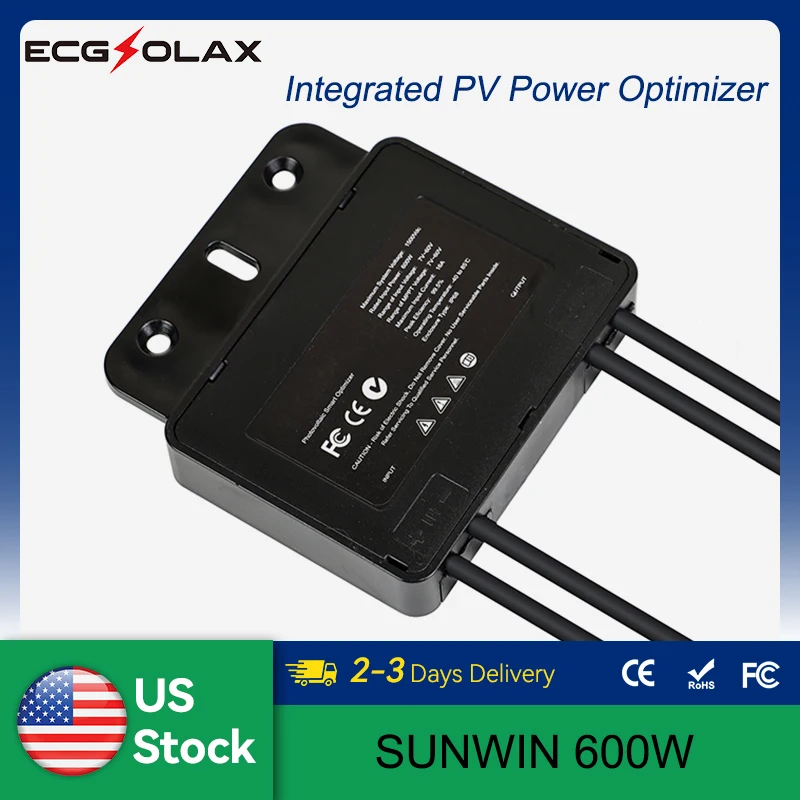

ECGSOLAX PV оптимизатор энергии Солнечные фотоэлектрические панели Уровень модуля Макс. вход 600 Вт Системное напряжение 1500 В MPPT Высокая эффективность