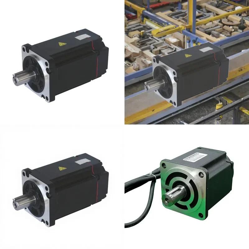 Industrial Grade Nema24 Flange 60mm IP54 400W 48V 1.27Nm 11A 3000RPM Brushless Encoder DC Servo Motor for CNC Machine Tools
