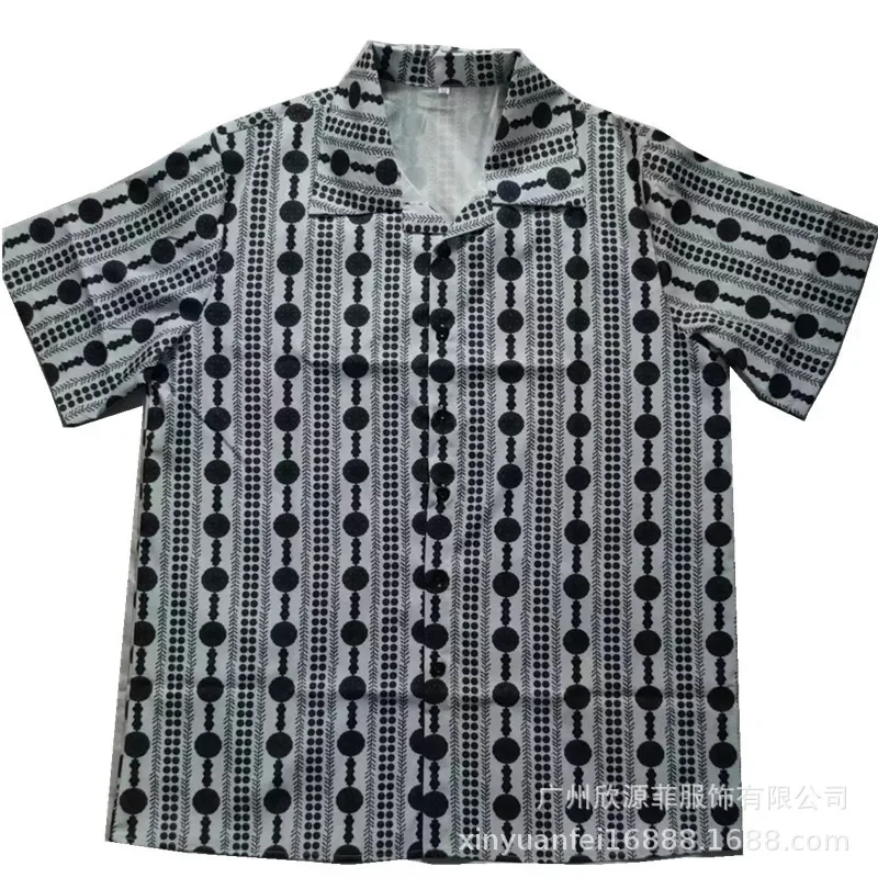 Pop Men's New Beach Shirt Hot Sale In Europe And The United States Lapel Single Breasted Hawaiian Shirt Casual Tropical Men's Sh