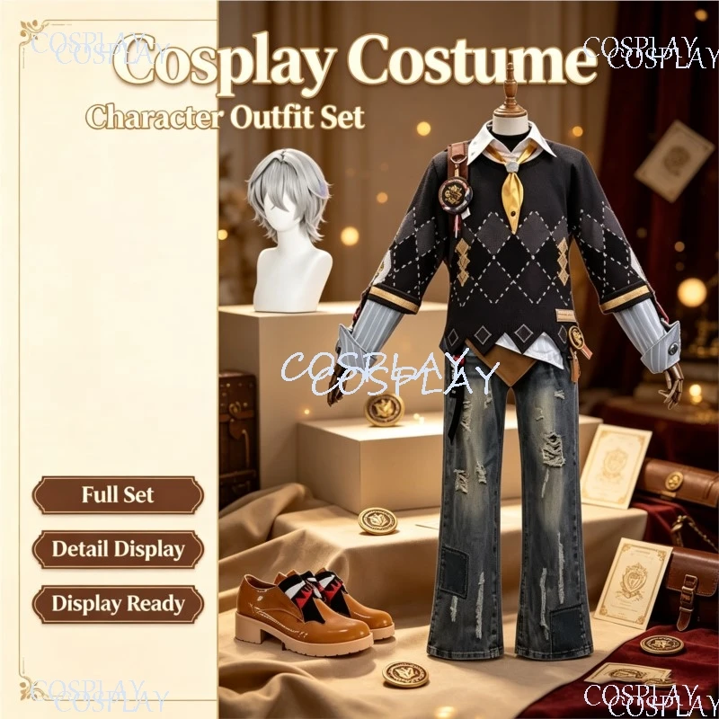 Nuevo Disfraz de Cosplay para Hombre Adulto, para Halloween y Navidad, con Peluca, del Juego Zenless Zone Zero Wise Oath Of Skies Wise