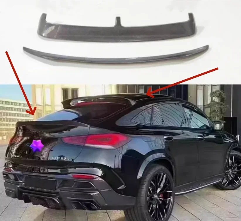 REAL CARBON FIBER REAR WING TRUNK LIP ROOF TOP SPOILER TAIL For Mercedes Benz GLE Coupe C167 GLE350 GLE400 GLE450 GLE63 53 AMG