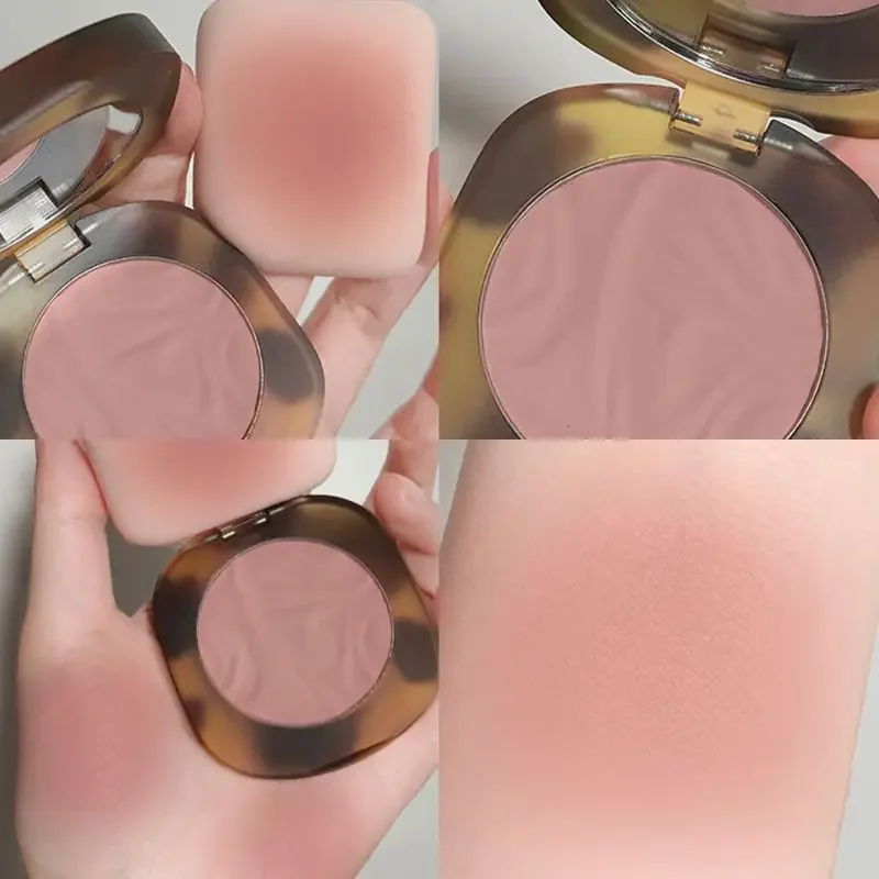 JOOCYEE Amber Blush Palette Lasting and Easy To Apply Cheeks Brightening Contour Finishing Natural Peach Korean Blush Makeup