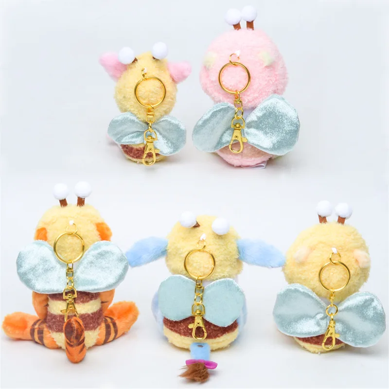 13Cm Cartoon Animation Disneypooh Bear Bee Series Tigger Kawaii Piglet Cute Plush Doll Pendant Girl Bag Pendant