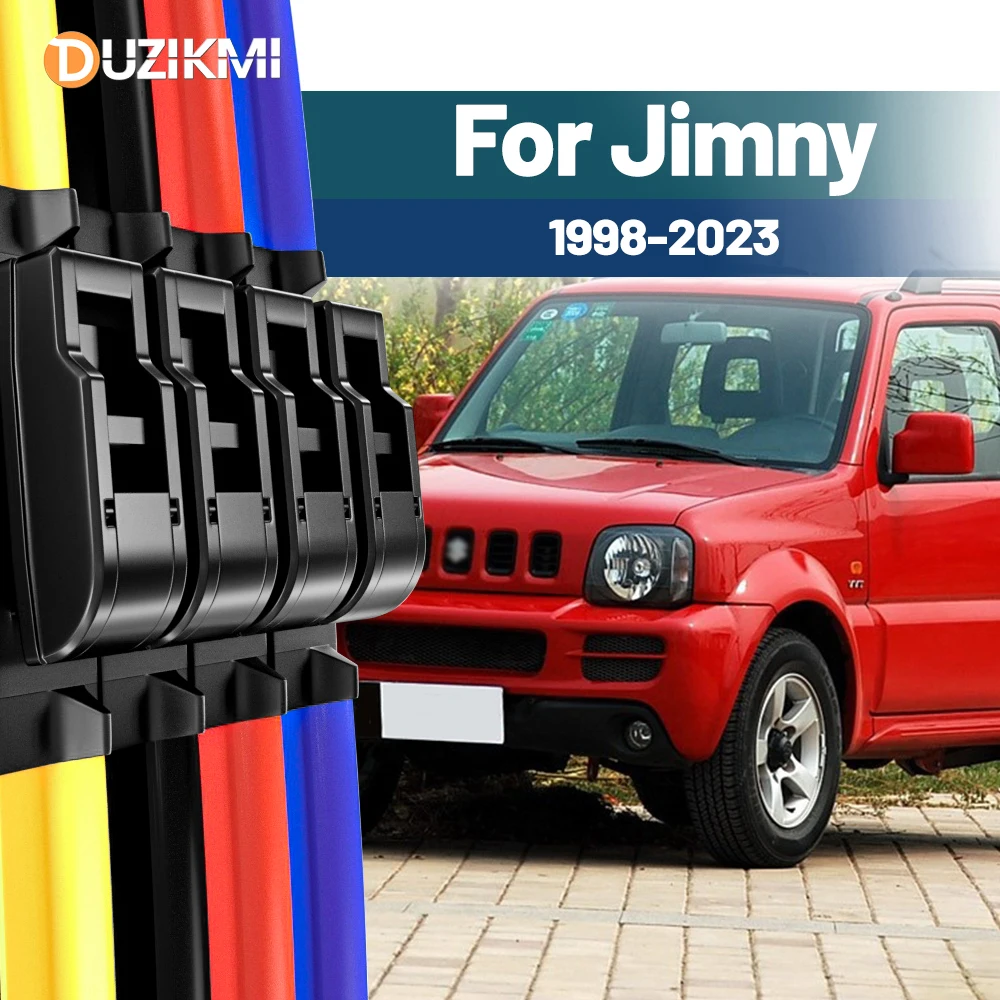 Für Suzuki Jimny JB23 JB43 JB33 JB53 JB74 JB64 Sierra 1998-2023 2019 2020 2 stücke Frontscheibe Scheibenwischerblätter rot Blau