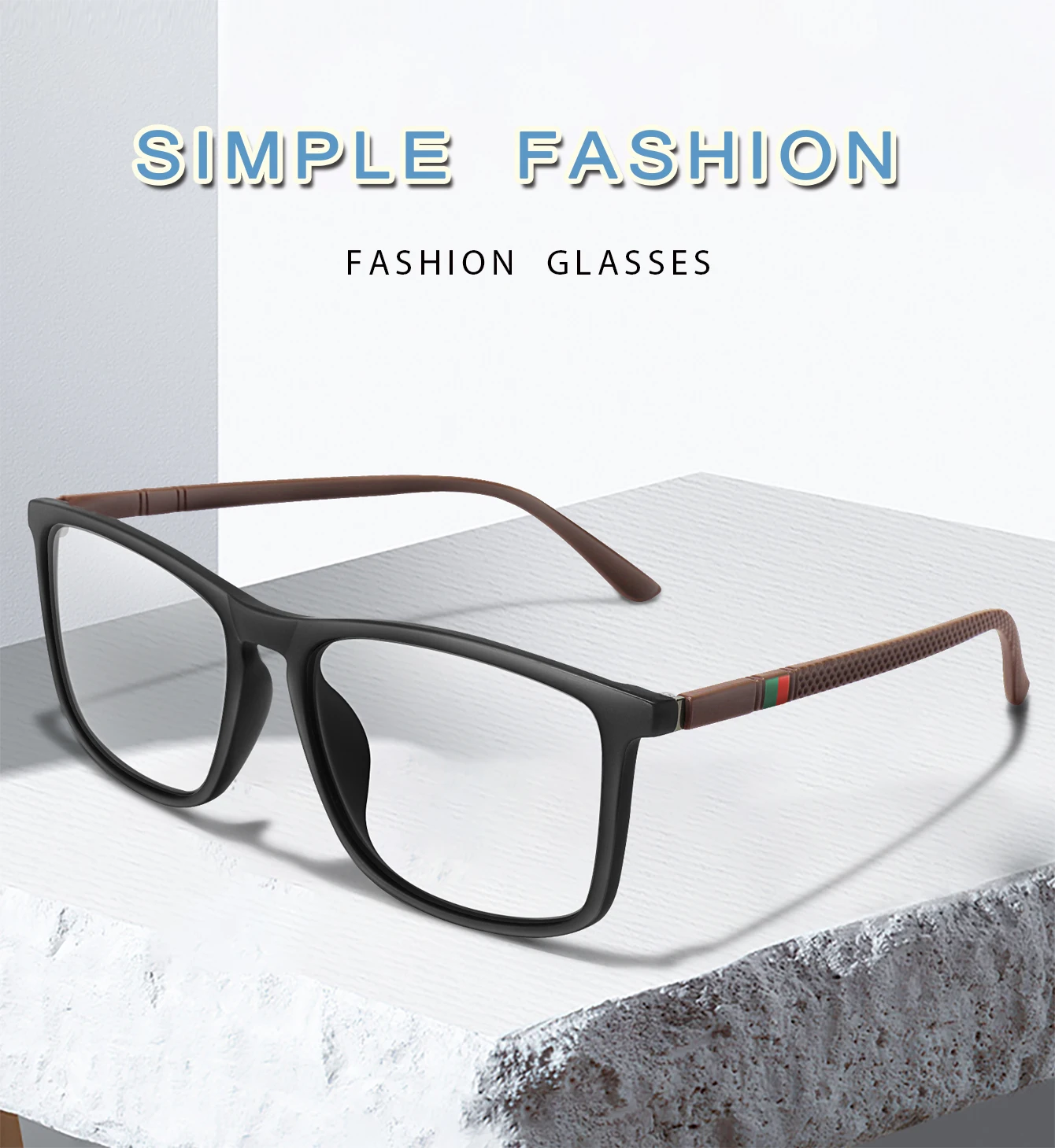 Klassische quadratische photochrome Sonnenbrille mit Etui für Damen und Herren, Outdoor-Sport, Radfahren, Baseball, bequeme Brille mit Box – Detail 1