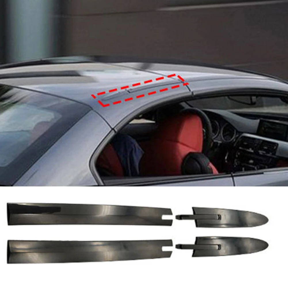 

4pcs Car Top Hinge Cover Convertible Roof Convertible Trim Strip Cover Cap Lid Left+Right For BMW For M3 335i For E93 F33 F83
