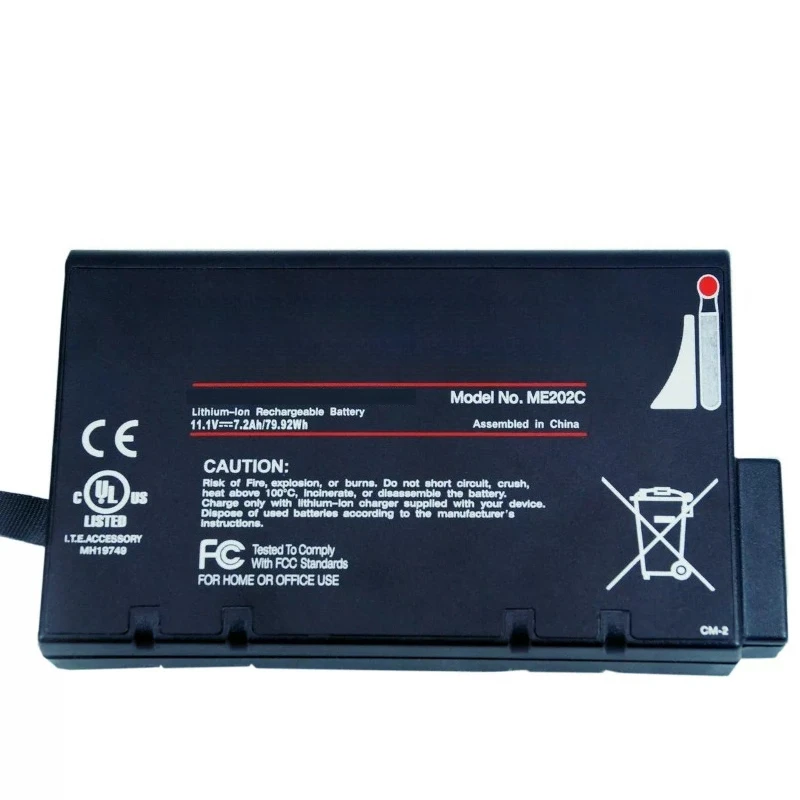 ME202C 11.1V 7.2Ah 79.92Wh High Capacity Li-ion Replacement Battery for Philips VS2 VM4 VM6 VM8 VM3 Monitor Ventilator Battery