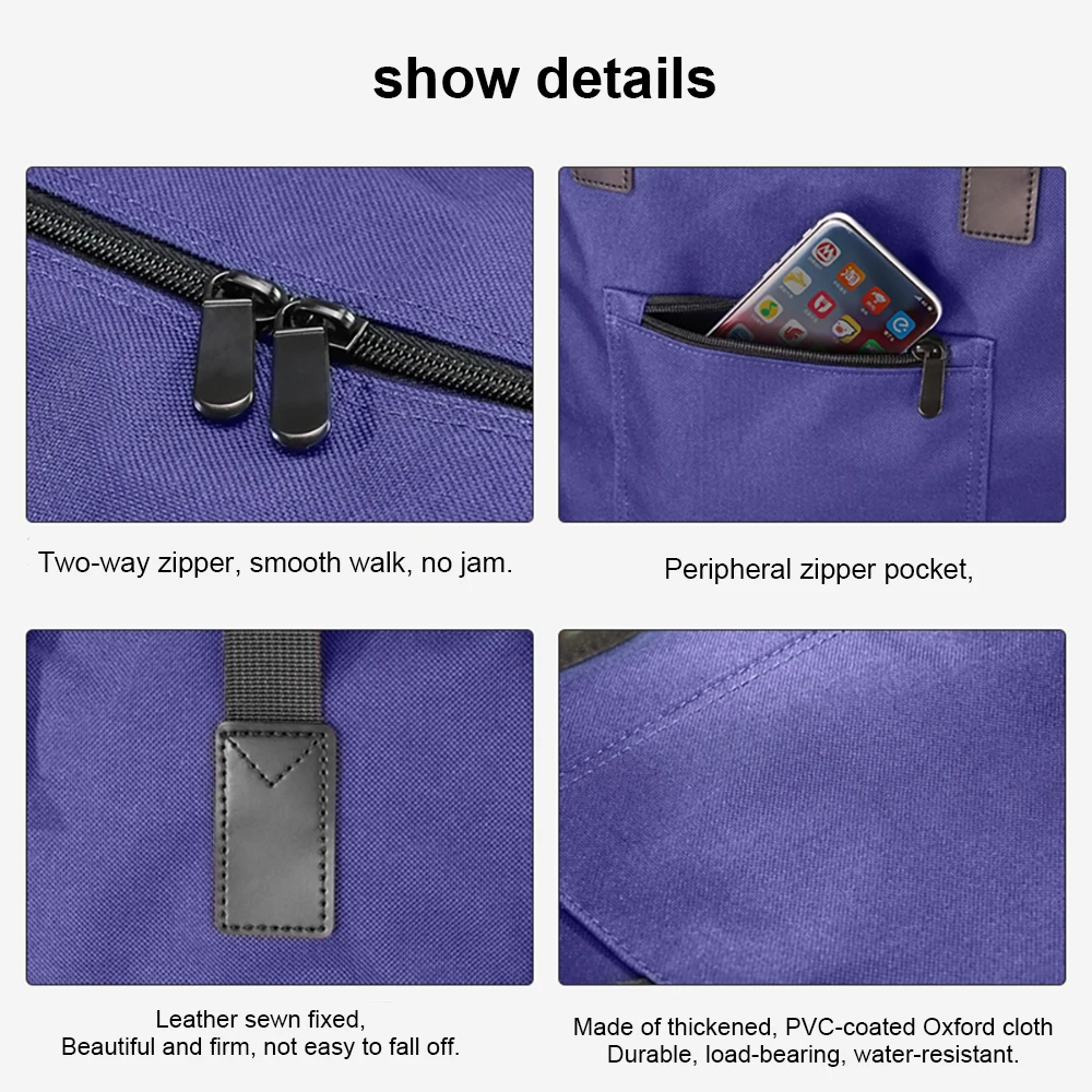 Borsa Trolly pieghevole per la spesa con ruote borsa per la spesa impermeabile riciclabile borsa per la conservazione degli alimenti Organizer per frutta e verdura