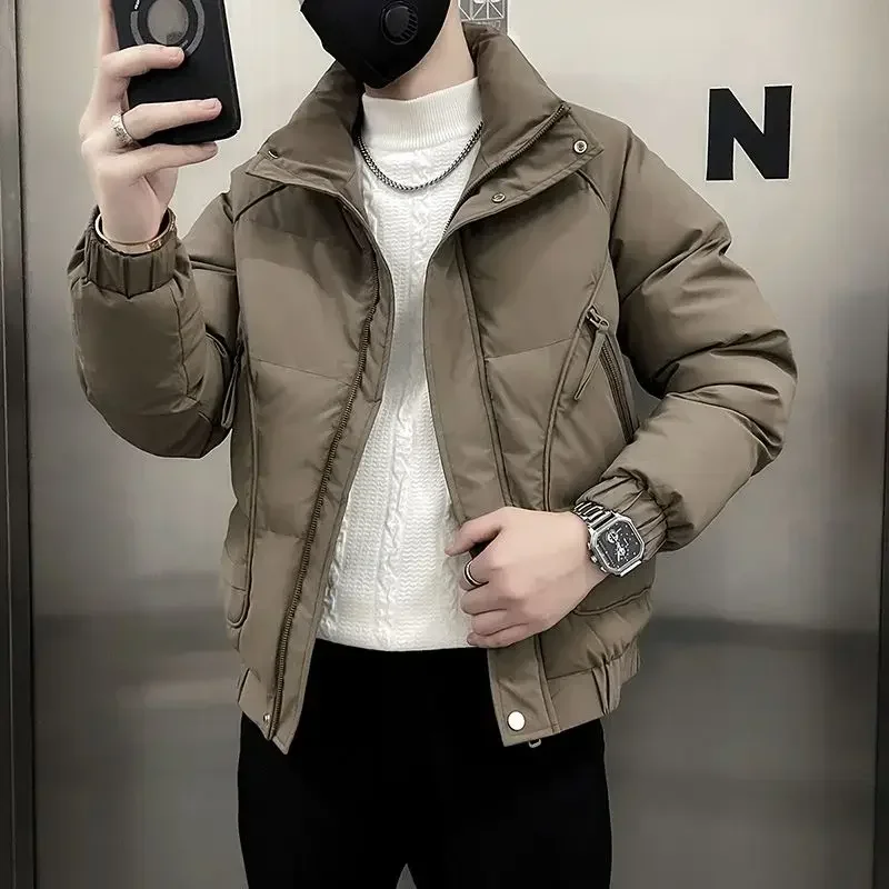

Male Jackets Stand Collar Short Y2k Cheap Clothes Offer Stylish Men's Down Coats Winter Luxury Padding Fast Delvery High Quality