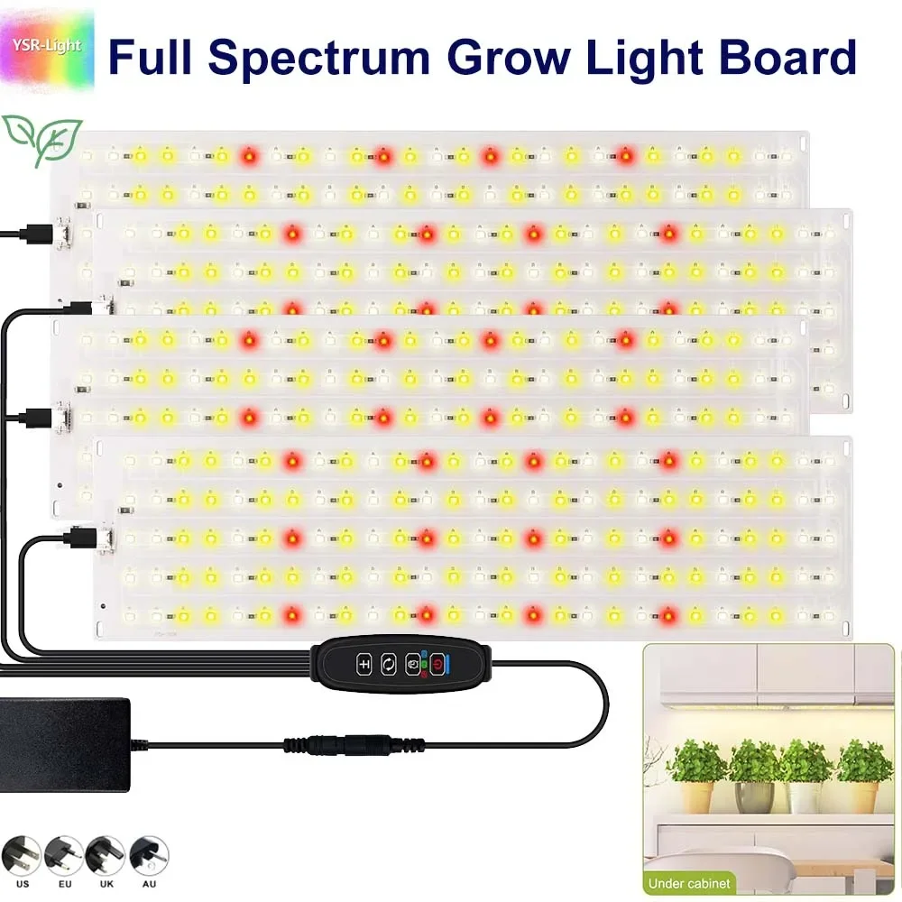 Full Spectrum Led Grow Light Board 135-570 Beads 20W Ultrathin Timer Dimmable Easy Install for Hydroponic Greenhouse Flower