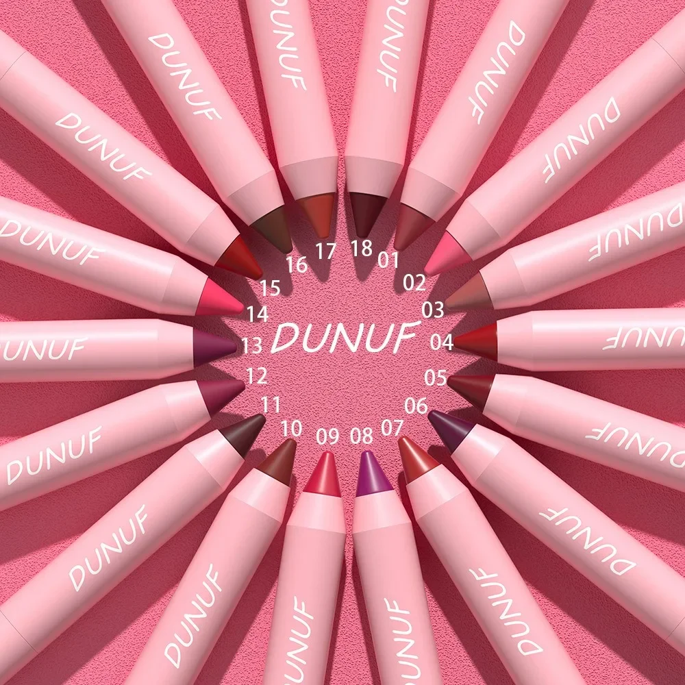 Lápis delineador labial nude marrom, 18 cores, contorno vermelho, maquiagem labial, à prova d'água, batom fosco, caneta lápis, contorno labial, cosméticos