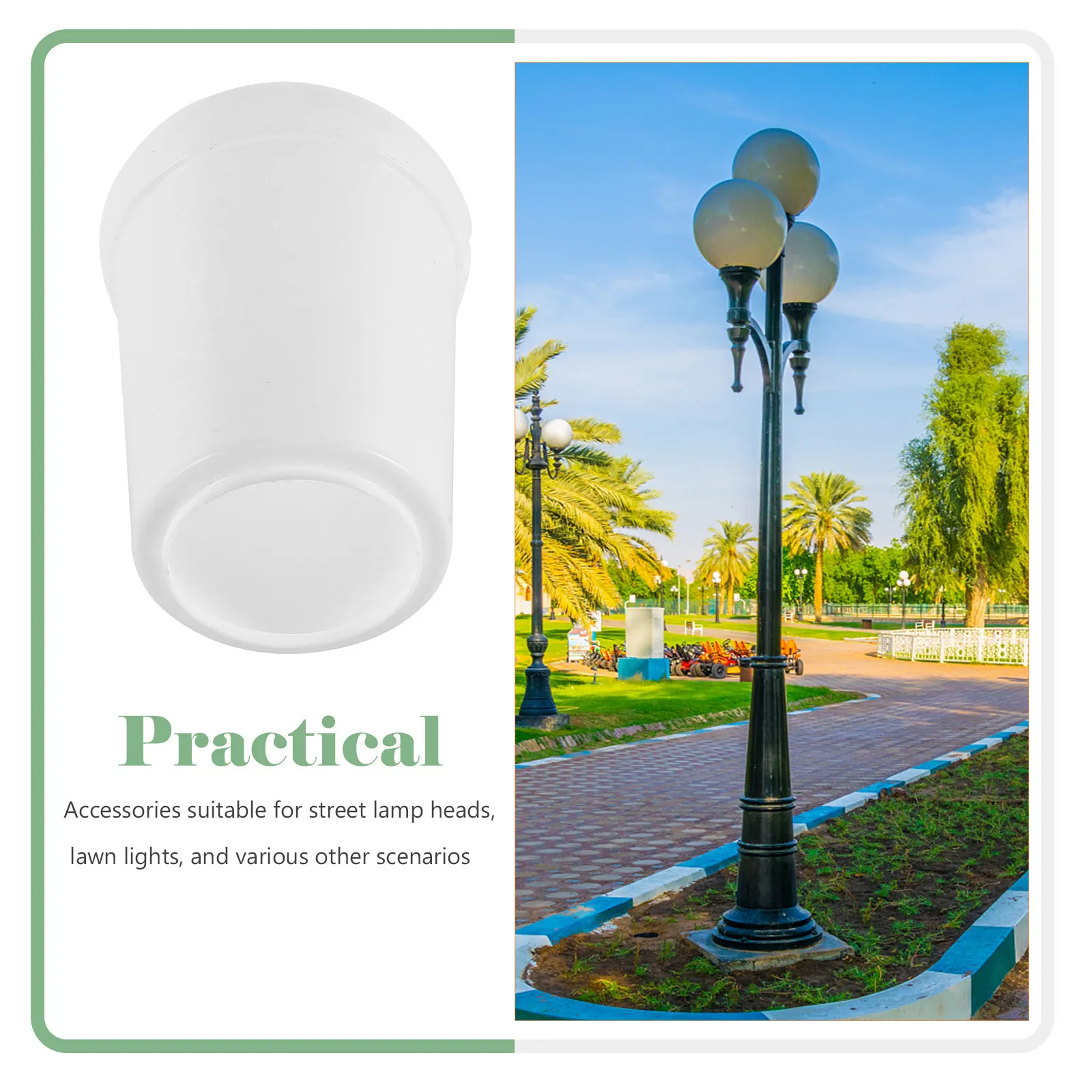 Garden Lamp Shade Acrylic Cover Outdoor Post Light Replacement Weather Resistant Courtyard Street Lamp Accessories