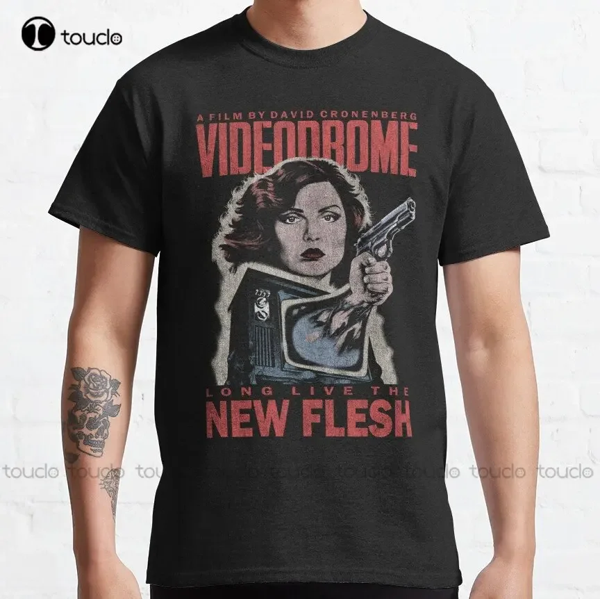 Videodrome (Distressed)  David Cronenberg  Sci Fi  Horror Classic T-Shirt Shirts For Women Dressy Xs-5Xl Streetwear Unisex