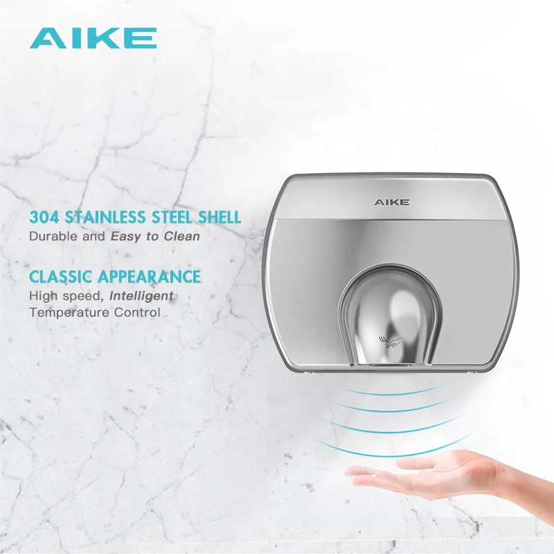 China Private Label AIKE AK2830 Commercial Stainless Steel Energy Efficient Compact Hand Dryer