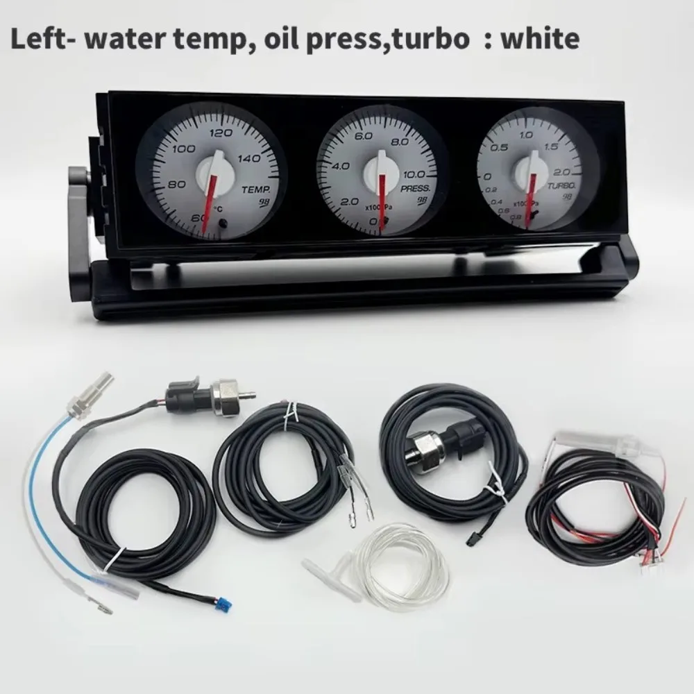 New Car Gauge Water Temperature Oil Pressure Turbine Meter 10 Background Light Colors Available Universal