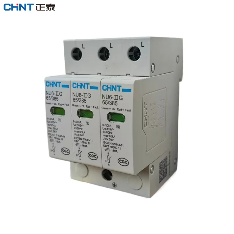 CHNT Surge Surge Protector NU6-IIG 3P 65kA/385V Surge Lightning Protector