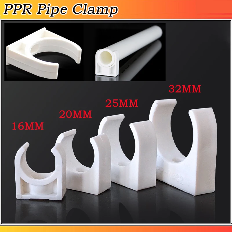 

1PCS 16/20/25/32MM Garden Irrigation Pipe Clamp Watering Adapter Aquarium Fish Tank Water Tube Holder Fixed Snap Fittings