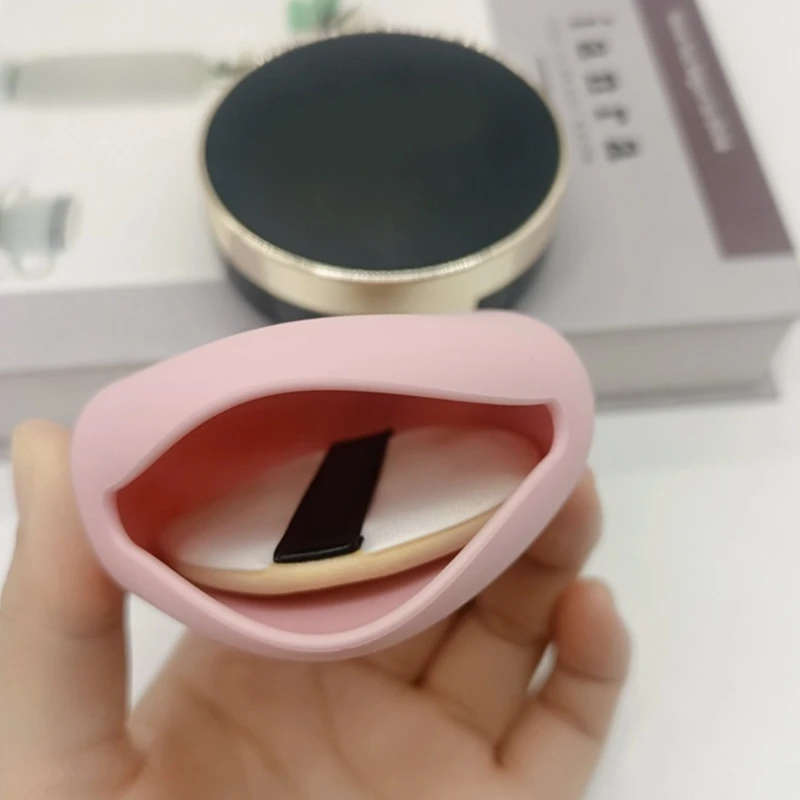 Organizador almacenamiento portátil con soporte para esponjas polvo silicona duradera para tus esponjas maquillaje