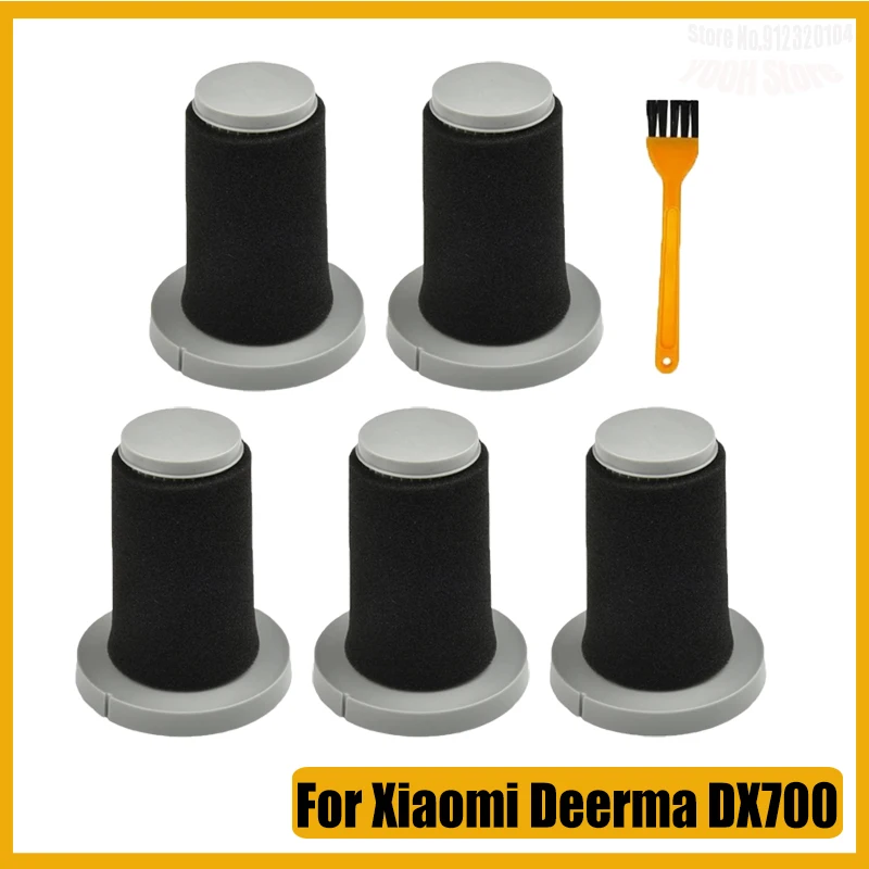 Washable HEPA Filter Replacement For Xiaomi Deerma DX700 DX700S Vacuum Cleaner Cleaning Yellow Brush Deep Filtration Parts