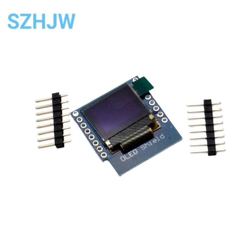 Écran d'affichage LCD LED OLED 0.66 pouces, Compatible avec WEMOS D1 MINI ESP32 64x48 0.66 pouces, module IIC I2C, 0.66 pouces