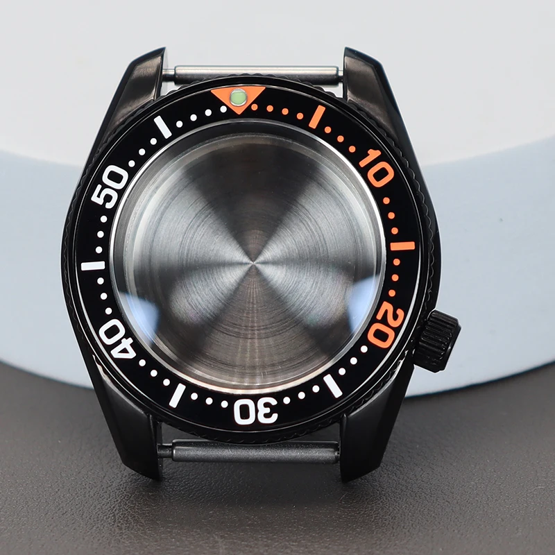 Black PVD 42mm NH35 Watch Case Sapphire Glass For Mod SPB185 SPB187 NH35 NH36 NH38 4R36 Movement Modified Watch Parts 28.5mmDial