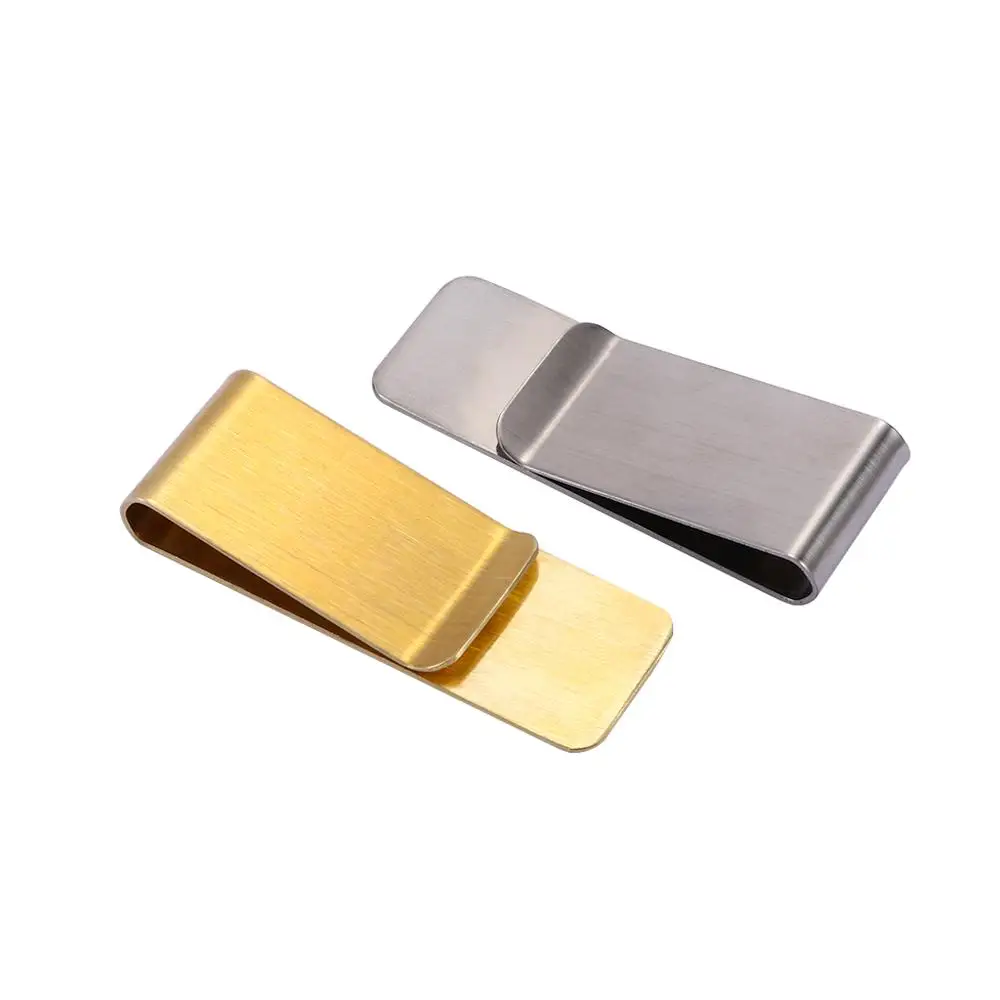 

Men Purse High Quality Slim Pocket Metal Clip Stainless Steel Credit Card ID Clip Cash Clamp Money Clip Wallet Men Purse