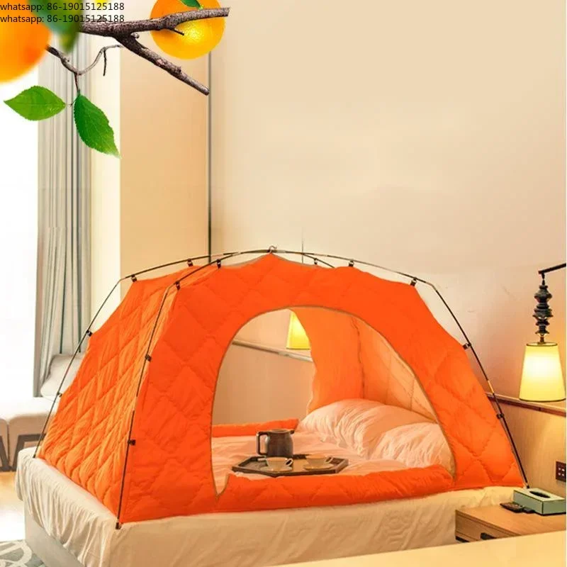 Indoor Bed Warm Tents in Winter Thickened Cotton Sandwich Windproof and Cold Proof Home Privacy Soundproof Cotton Tents