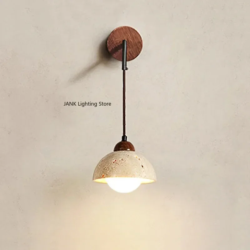 

Bedside Pendant Light Vintage Wabi Sabi Style Bar Counter Decoration Yellow Cave Stone Lighting Fixtures for Homestays