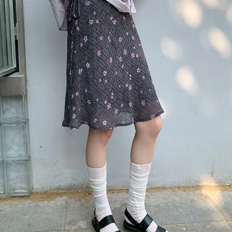 

Floral Skirt Women's Summer New High-waisted A-word Short Skirt