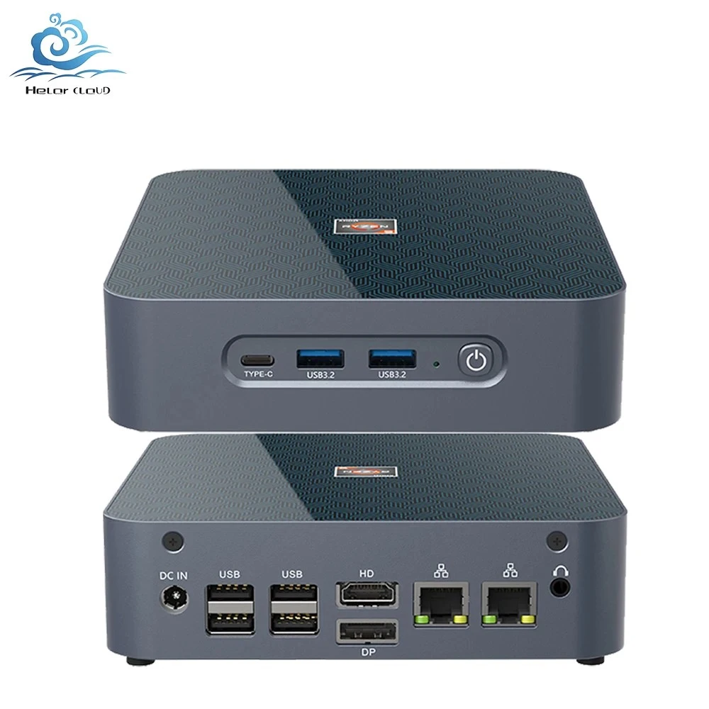 Helorpc Dual Gigabit Ethernet Mini PC AMD Ryzen7 7840HS 16G 512G DDR4 M.2 NVME Obsługa WIFI Bluetooth Win10/11 Komputer do gier