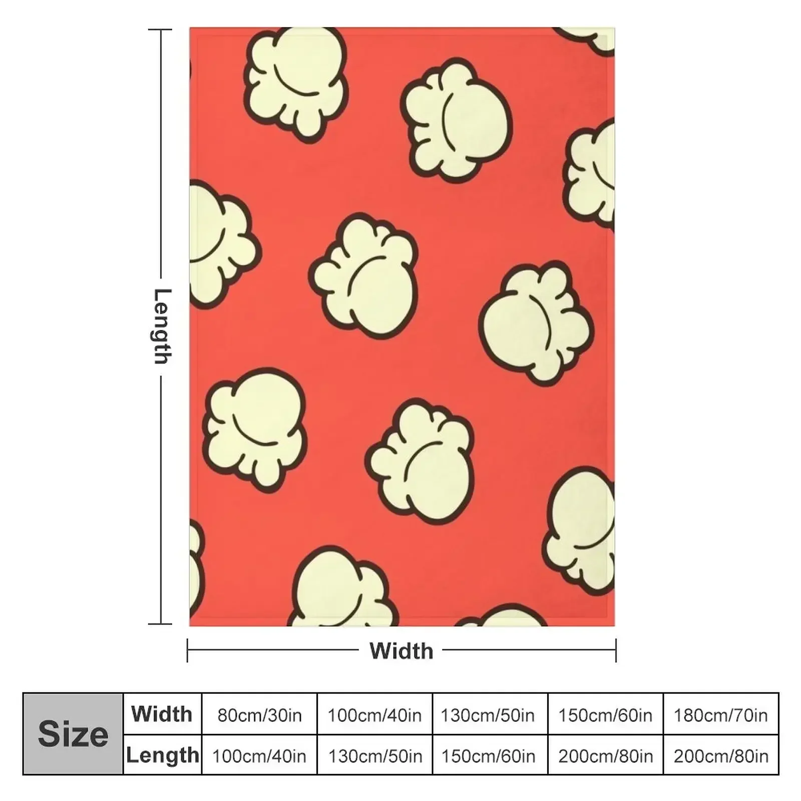 Popcorn Pattern Throw Blanket Hair Travel Vintage Blankets