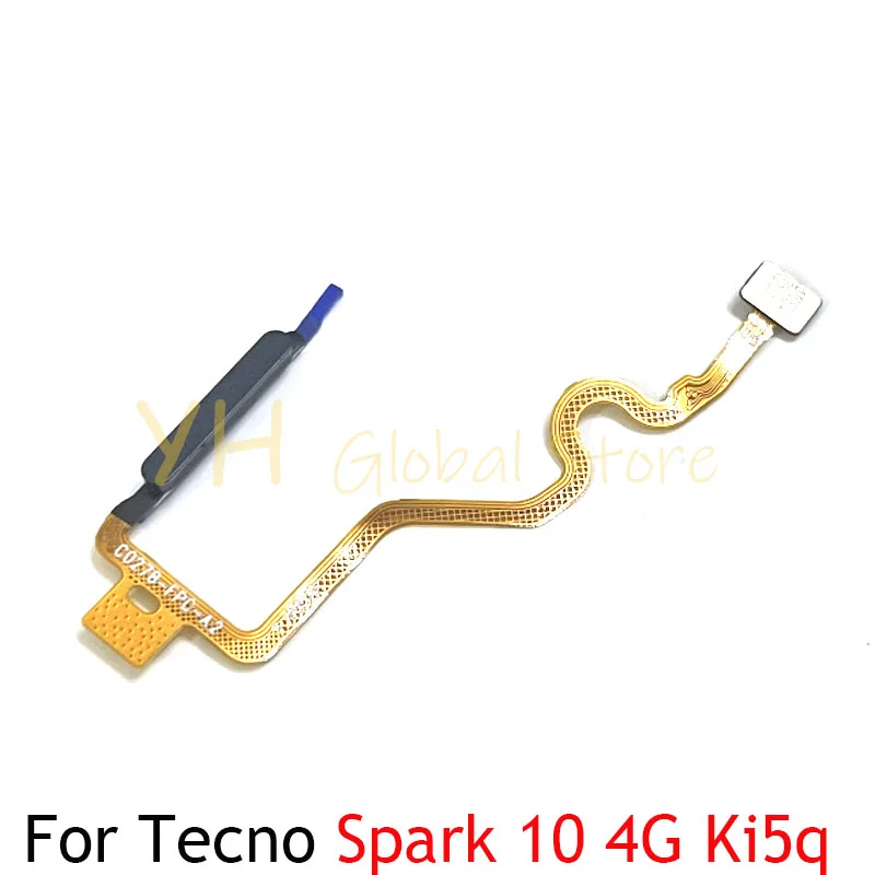 For Tecno Spark 10C 10 Pro KI5q KI5k KI5 KI7 KI8 Fingerprint Reader Touch ID Sensor Return Key Home Button Flex Cable