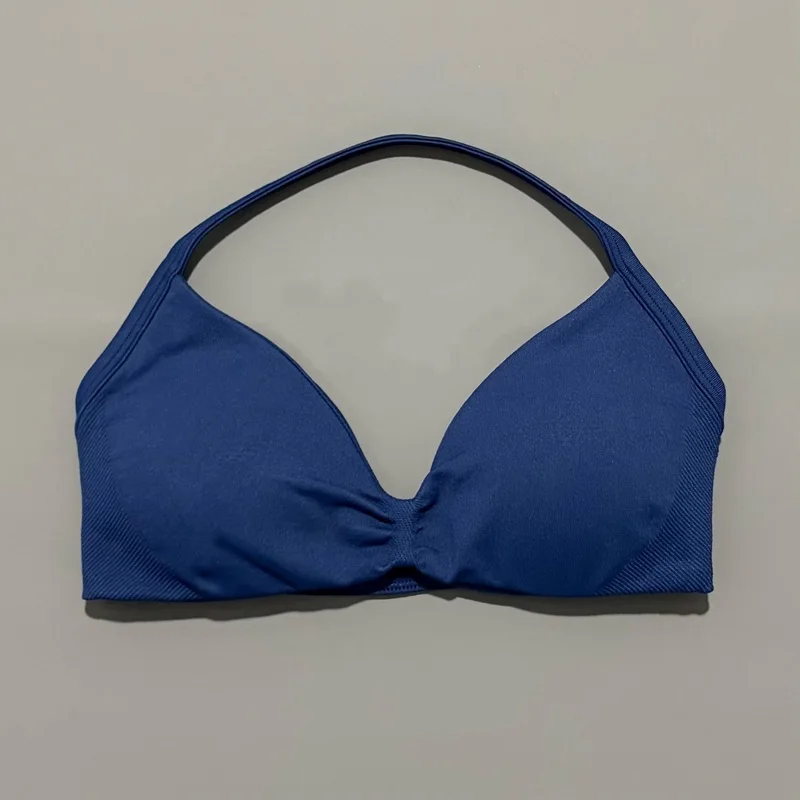 HISTELLO Impact Strappy Bra Damen Neckholder-BH mit dünnen Trägern, nahtlos, hoher Halt, Push-Up, für Fitness, Pilates, Laufen, Workout, Yoga, Sport-BH – Detail 32