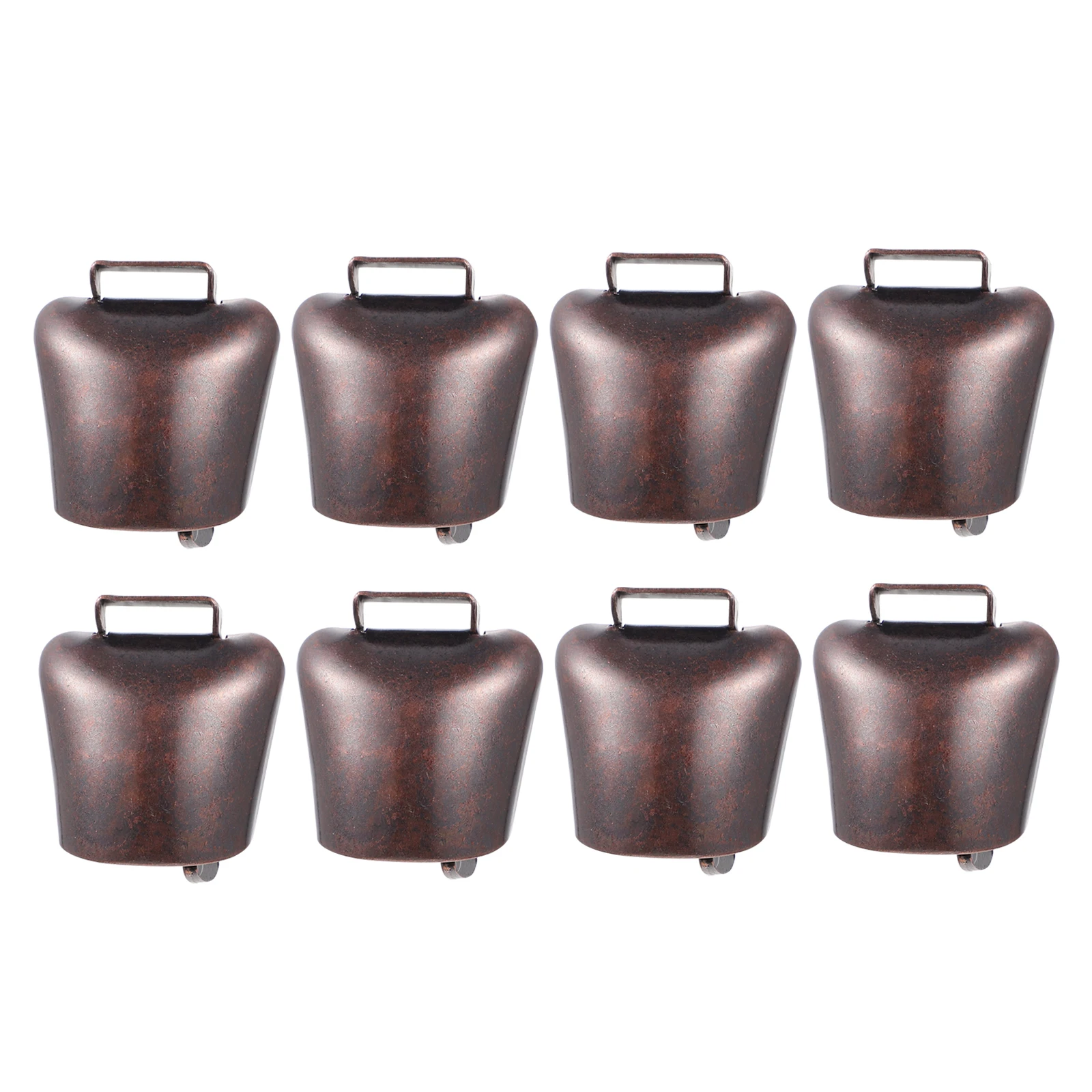 

8 Bronze Copper Bells for Cattle Sheep Loud Sound Grazing Farming Anti Lost Decor Practical Storage Gate Fence