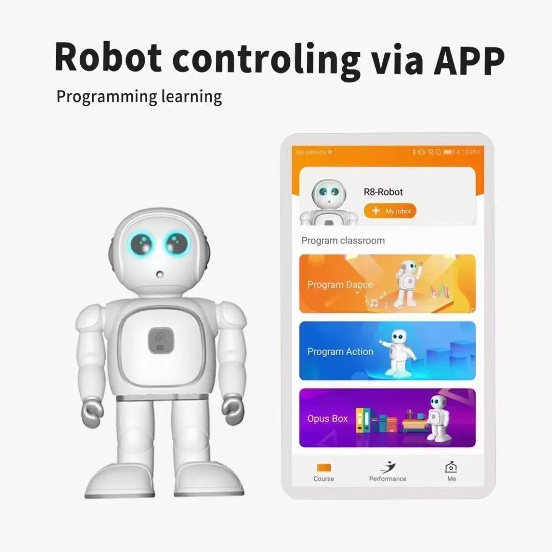 Ready to ship 2022 Intelligent programmable educational toy robots Supported App Dancing speaking walking talking toy robots