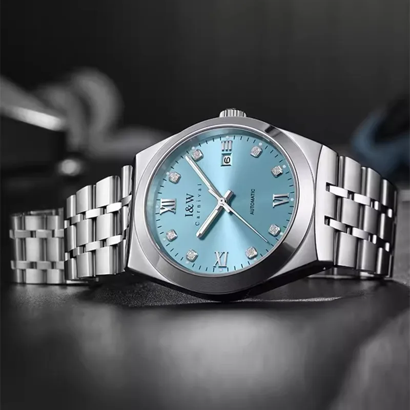 Imagem -05 - Relógio Masculino Carnaval Relógio de Negócios Mecânico para Homens Marca Luxo Relógio de Pulso Automático 50m à Prova Impermeável Água 2024 Montre Homme