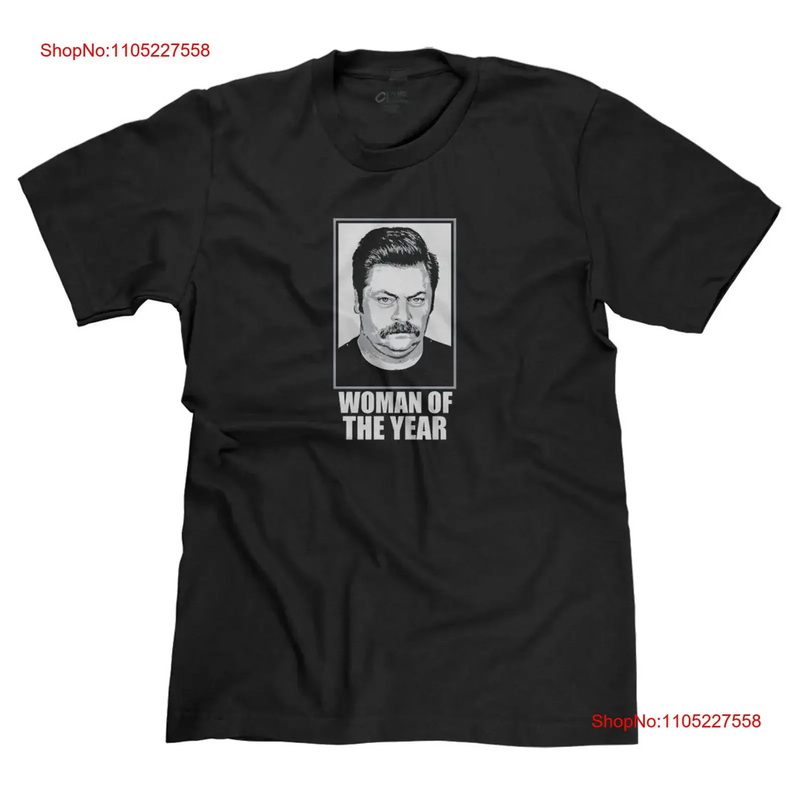 Ron Swanson Woman of the Year Parks and Recreation Nick Offerman Funny Parody T shirt vintage Washed homme Stylish Comfortable
