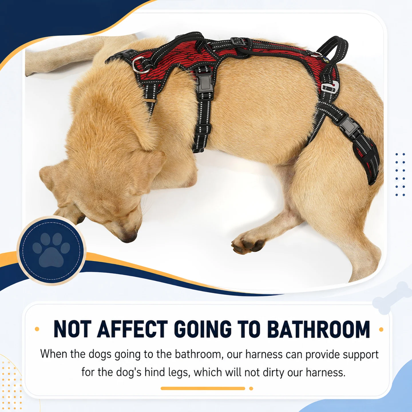 Mobility Dog Lift Harness, Support Sling & Walking Sling for Dogs, Pet Rear Leg Rehabilitation Support Vest, Dog Carrier
