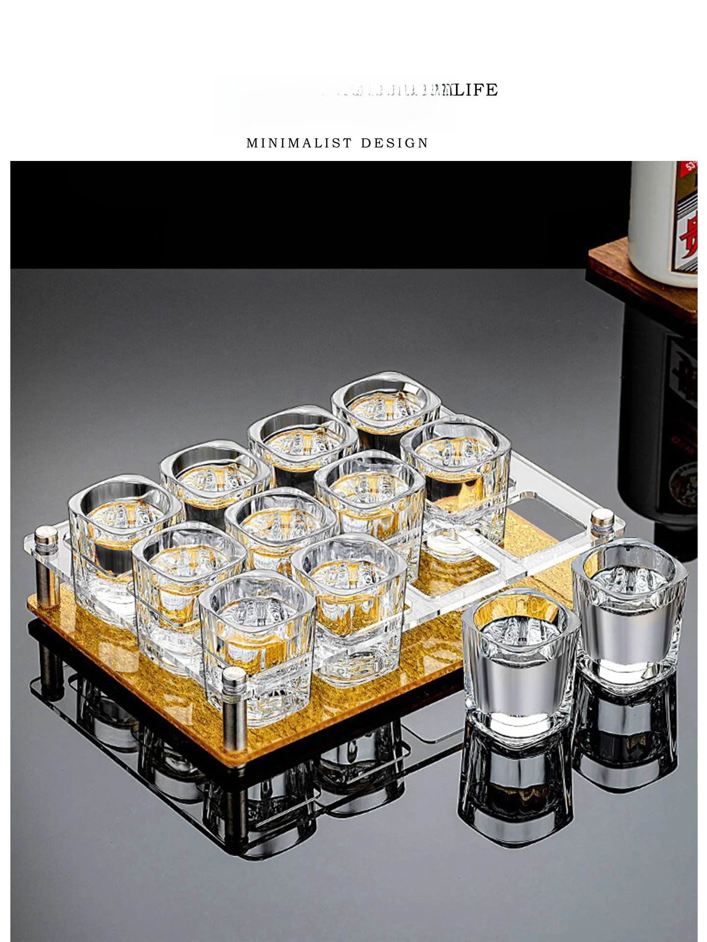

Tlife Star Luxury Glass White Wine Cup Set Home Use Single Cup Foreign Wine Glass Set Chinese Style Crystal Whiskey Glasses