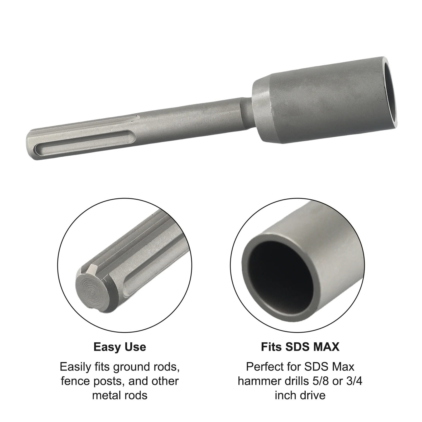 High Quality Brand New Ground Rod Driver Piling Home Silver Hammers 1pcs 200mm For Driving Power Tools Replacement
