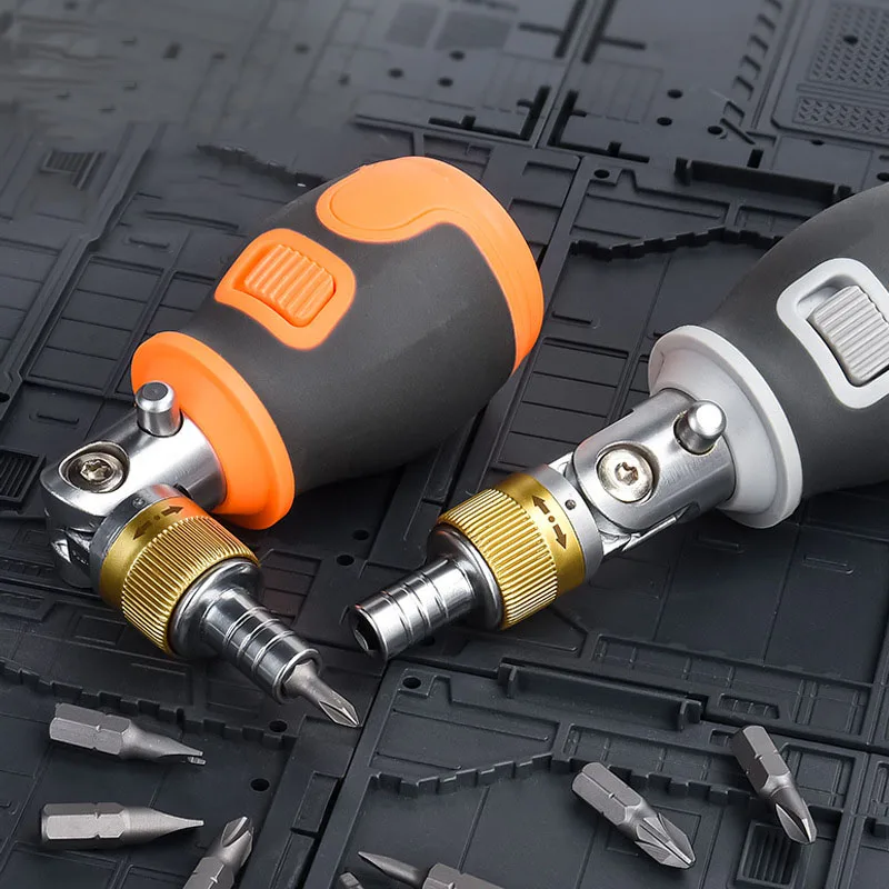 8ใน1ไขควงแบบพกพา Multifunctional 2-Way Ratchet ไขควง S2บิต180 ° การหมุนเครื่องมือบำรุงรักษา