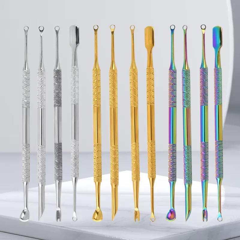 Outil pour ongles en fer à cheval à Double tête de qualité supérieure, dissolvant de peau morte en acier inoxydable et coupe-calos, cuticule biseautée sans effort 1 pièce