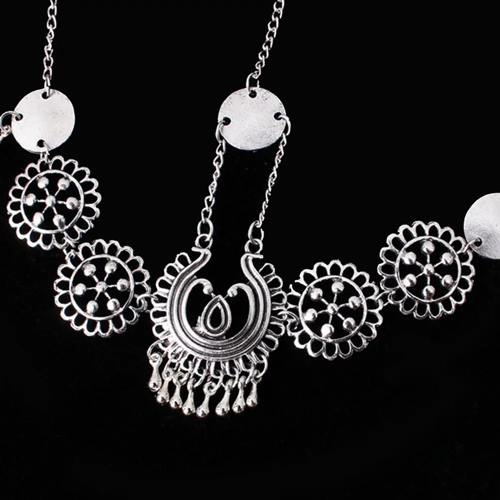 

Vintage Flower Headband Alloy Retro Ethnic Chain Women Girls Hair Accessories Wedding Party Birthday Prom Hair Tools Styling