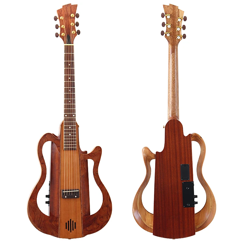 Electric Acoustic Guitar with Speaker, New Style, Full Canada Maple Wood Body, Folk Guitar, 41 Inch